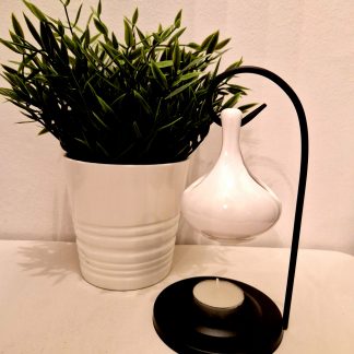 white hanging burner